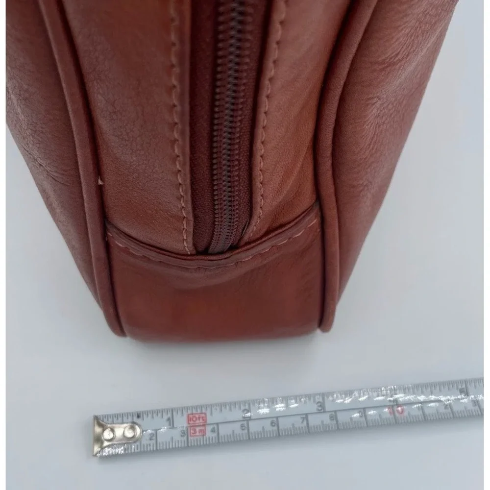 Liz Claiborne Brown Genuine Leather Laptop Briefcase Work Tote Bag